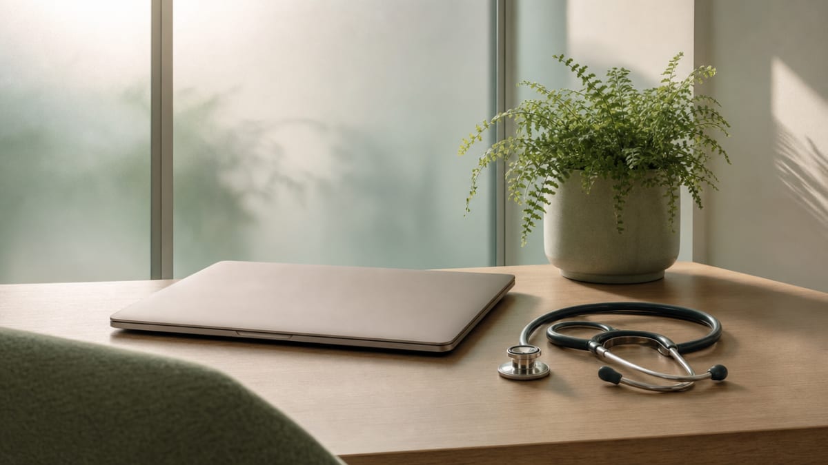 Evoke the human stakes of behavioral health digital touchpoints without depicting any UI or screening content