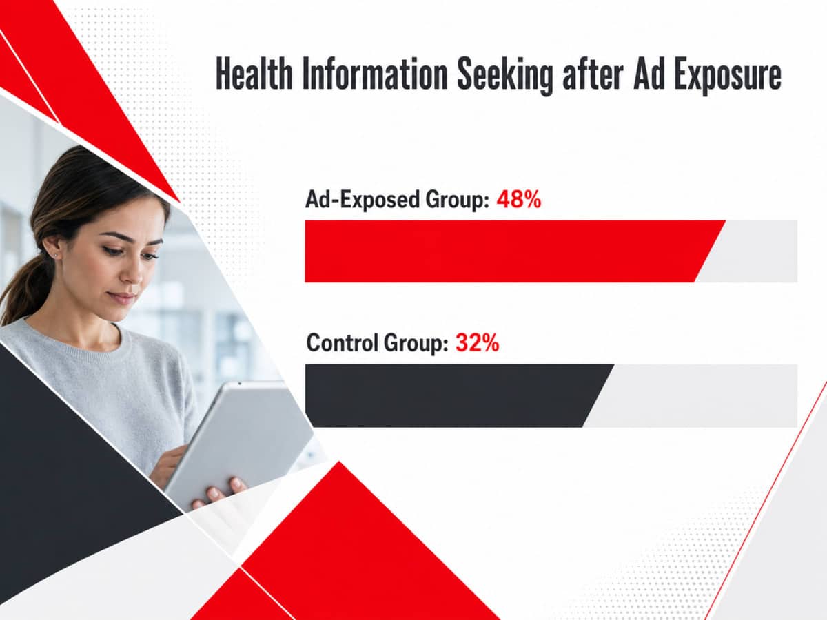 Chart showing Health Information Seeking after Ad Exposure